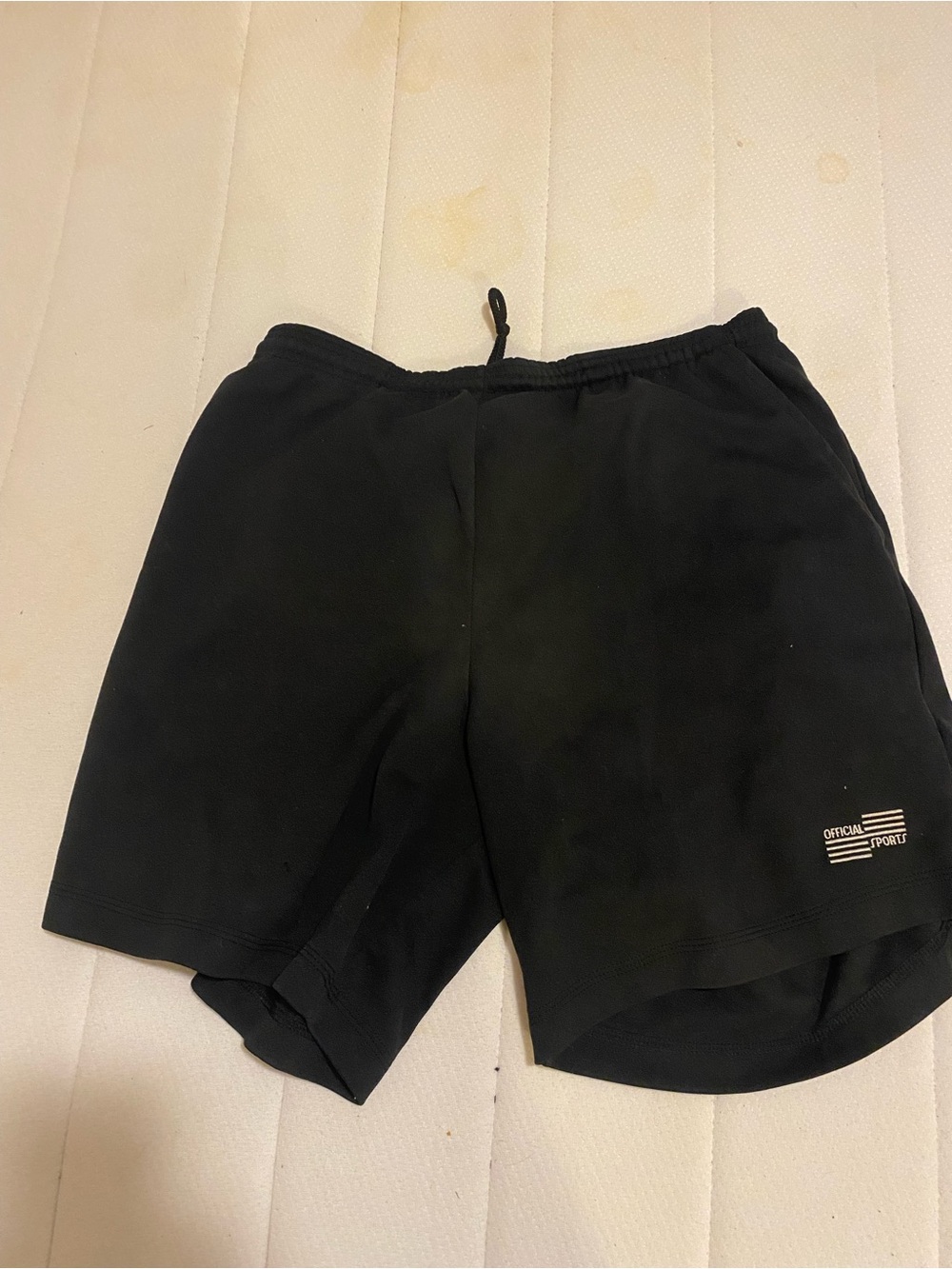 Men's Black Athletic Drawstring Shorts Official sports referee